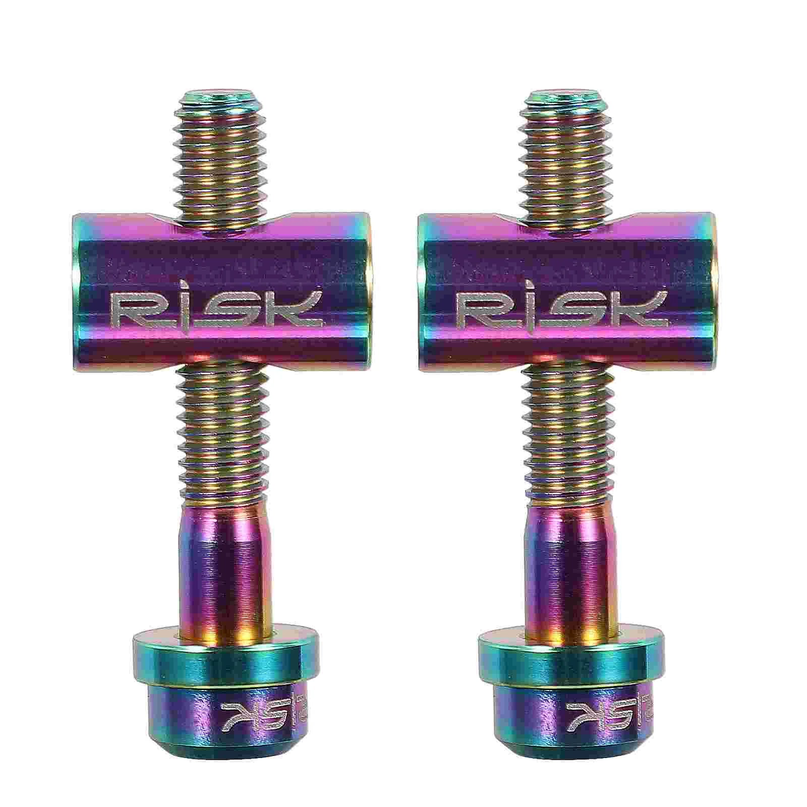 2 Pcs Seat Post Screw Fixing Screws Bolts Column Colorful Metal Fixed Round Head Titanium Alloy