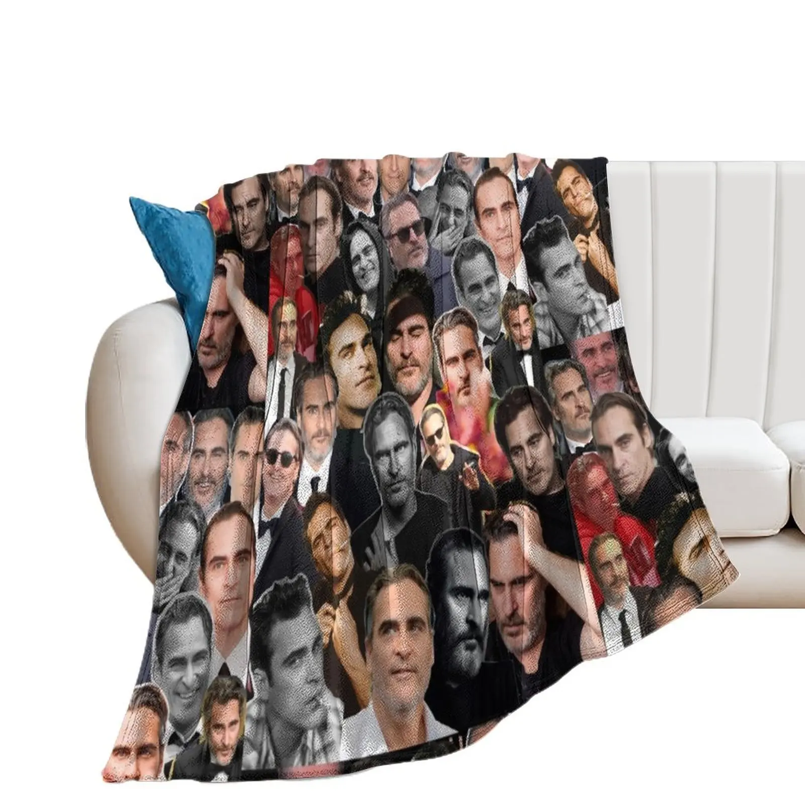 

Joaquin Phoenix collage Throw Blanket valentine gift ideas Flannel Blankets