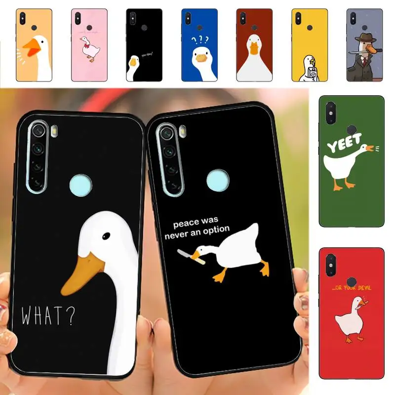 Cartoon Cute Goose Phone Case for Redmi Note 8 7 9 4 6 pro max T X 5A 3 10 lite pro