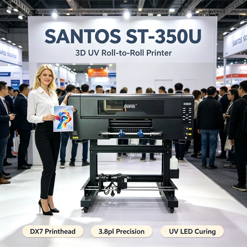 New Technology 3PCS I1600 HD3200 3D Embroidery Effect Printing Machine Powderless 30cm A3 Roll Uv DTF Printer for Textile Cloth