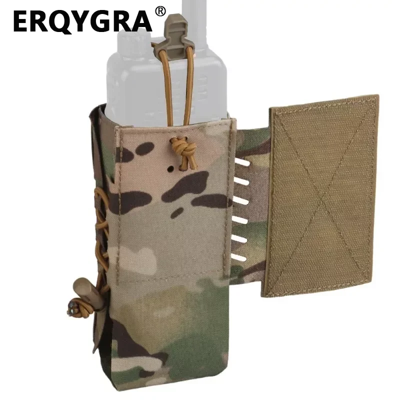 ERQYGRA Tactical Radio Pouch 2pcs Vest Gear Airsoft Hunting CS Shooting Wargame Equipment Molle System Accessories Paintball