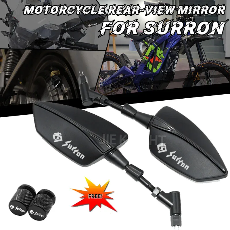 

Motorcycle Rearview Mirror For SURRON 48T 52T 54T 58T 64T Motorcycle Side rearview mirror CNC Tire Valve Air Port Stem Cover Cap
