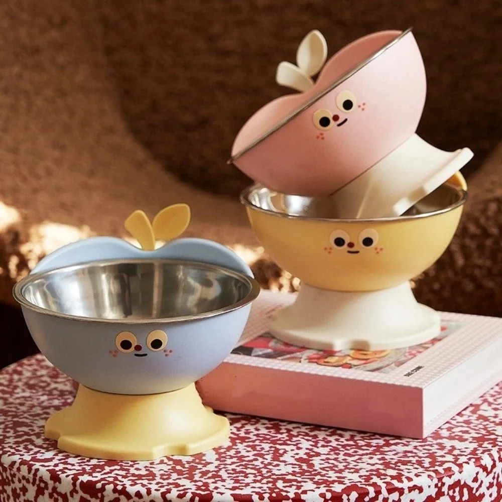 

High-Legged Cat Feeding Bowl Anti-Slip Removable Stainless Steel Dog Bowl No Spill Large-Capacity Pet Feeder Bowl