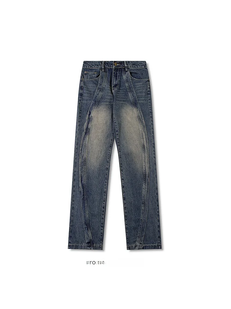 

Loose Wide Leg Jeans from American Original New Sle Personali Deconstruction Jeans Teenagers All Match Long Pants