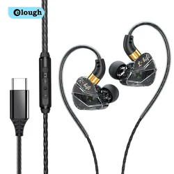 3.5mm/Type C Wired Headphones HiFi Earphones in-Ear Headset Gamer Handsfree Earbuds For Xiaomi Huawei Samsung With Microphone
