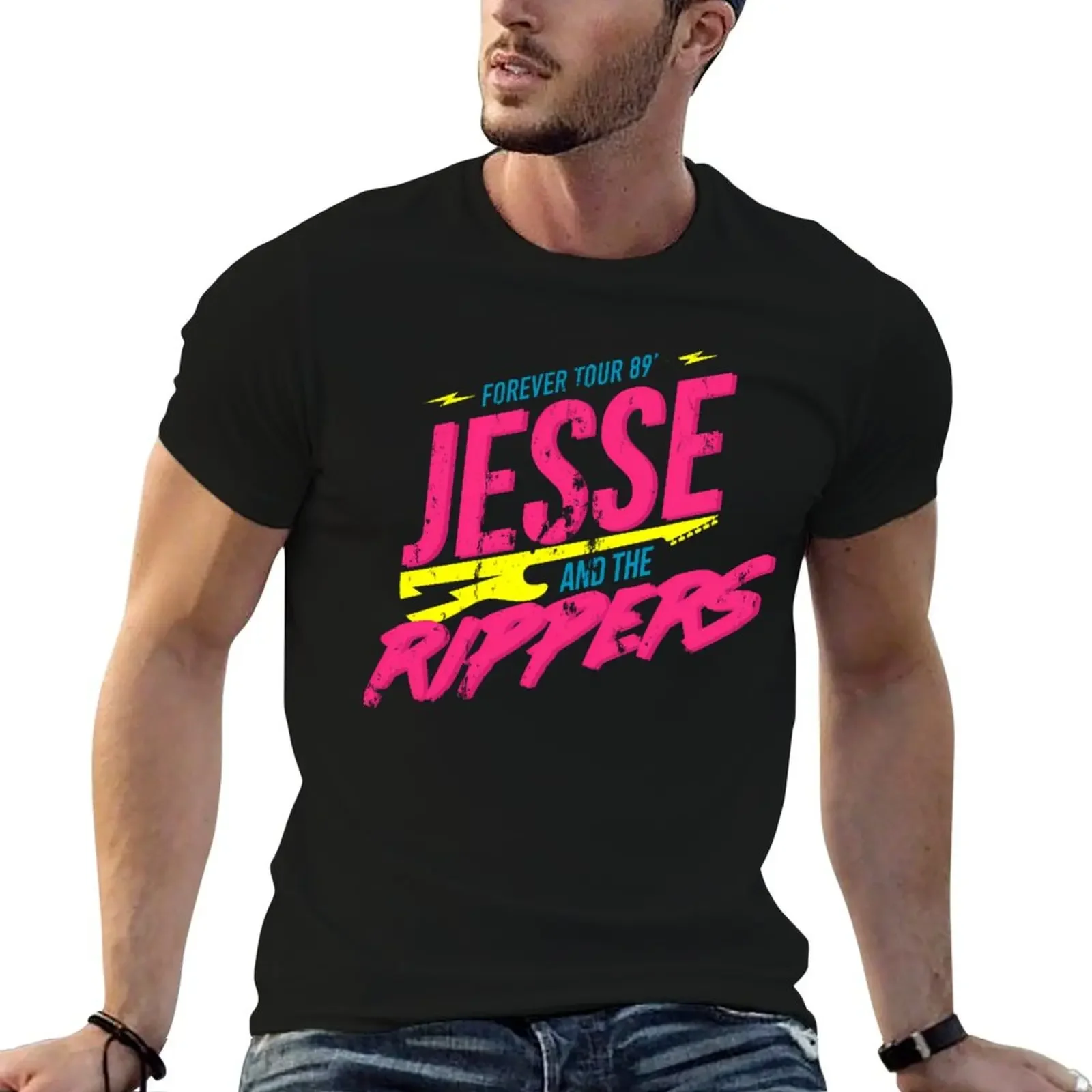 Jesse And The Rippers Forever Tour 89 T-Shirt graphic t shirt vintage street wear anime cotton t shirt men