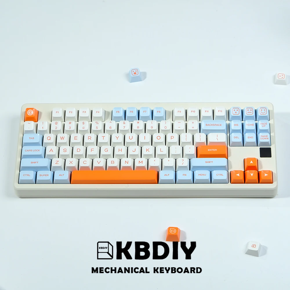 KBDiy 160 Keys/Set PBT Keycap GMK Salmon Keycaps Custom SA Profile Double Shot for Mechanical Keyboard Gaming  ISO 7u Space Bar