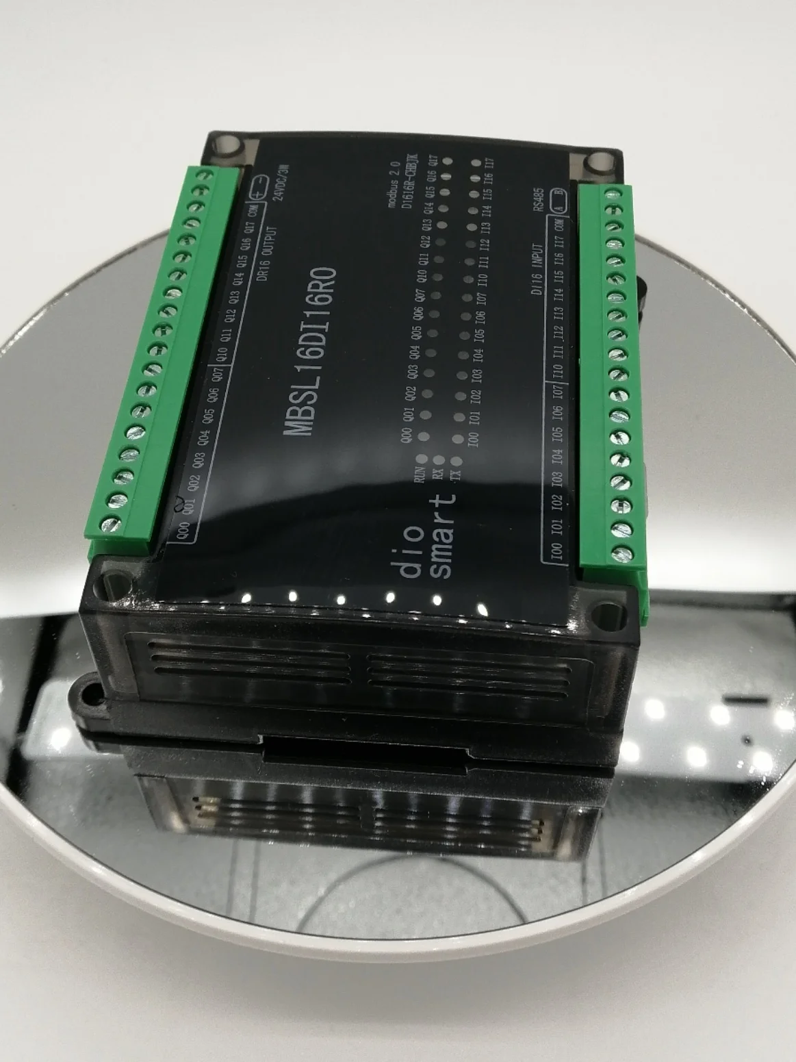16 digital isolated inputs, 16 relay isolated outputs, acquisition and control, RS485Modbus module