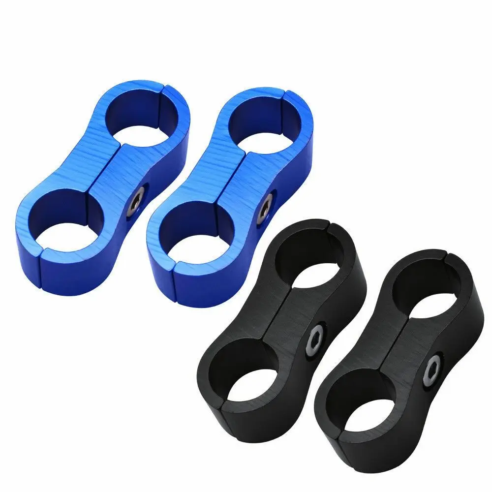 

Зажим для масляной магистрали с двойным отверстием, универсальная оплетка для сепаратора шланга, моллюск для топливного шланга AN4/AN6/AN8/AN10, разделительный зажим из алюминиевого сплава