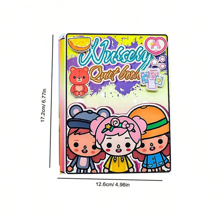 Tema dell'asilo simpatico cartone animato libro tranquillo ragazza Dress-up libro giocattolo genitore-figlio fatto a mano materiale fai da te pacchetto gioco Beanie Book