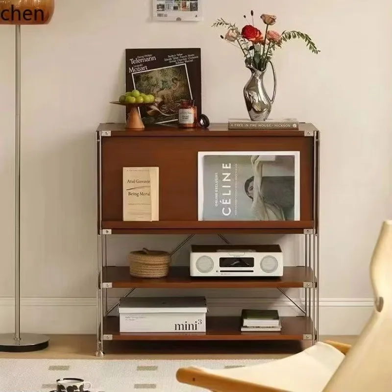 Storage Cabinet Retro Vintage Robot Vacuum Cleaner Shelf Magazine Display CabinetN1