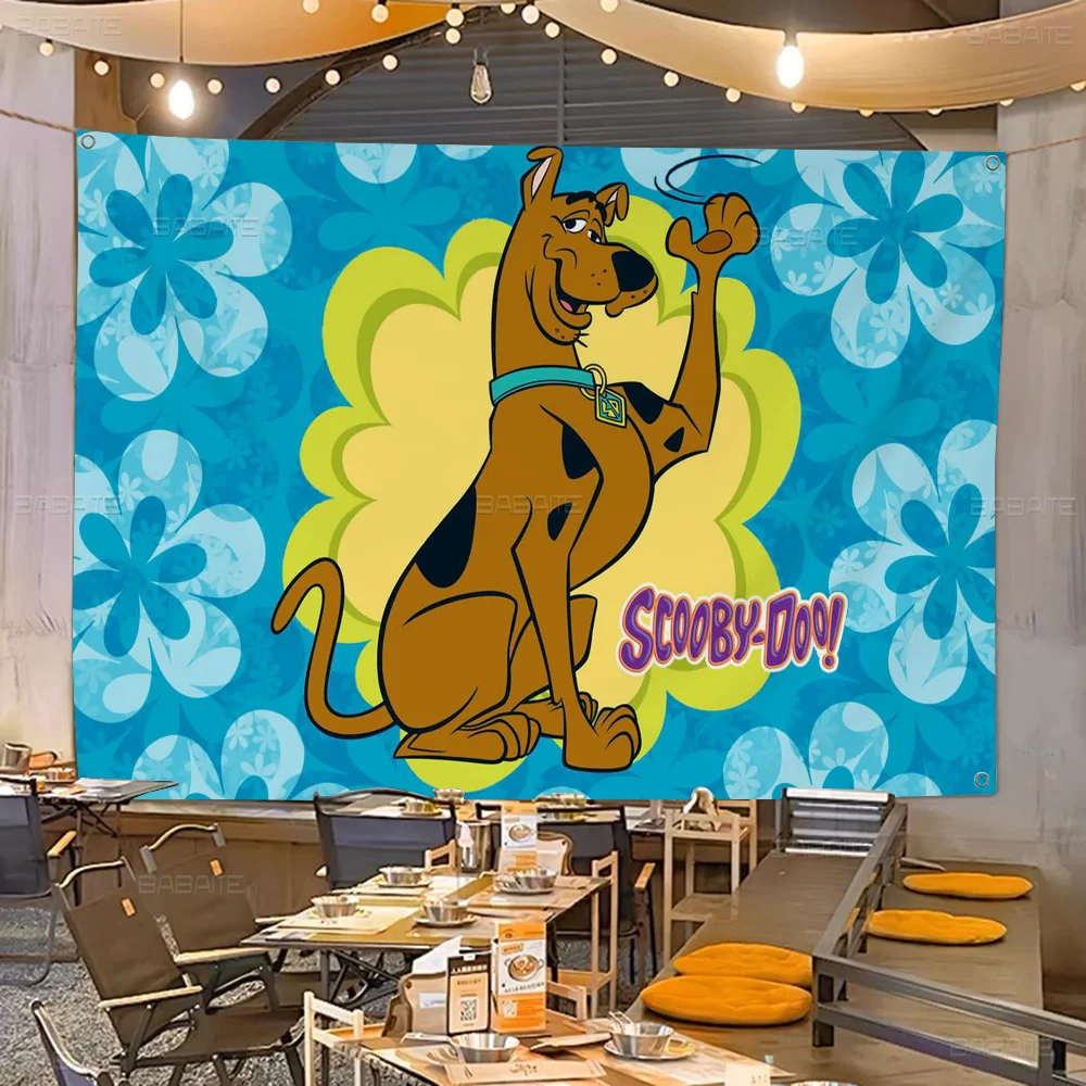 S-Scooby Cartoon Doo Family Gatherings Outdoor Atmosphere Flags Camping Decorations Banners