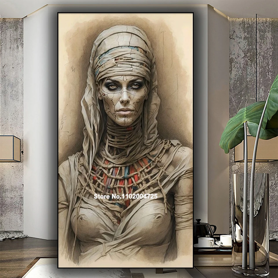 egyptian mummies Diamond mosaic DIY diamond painting new 2024 Full Square Round diamond art Embroidery Rhinestone Halloween Gift