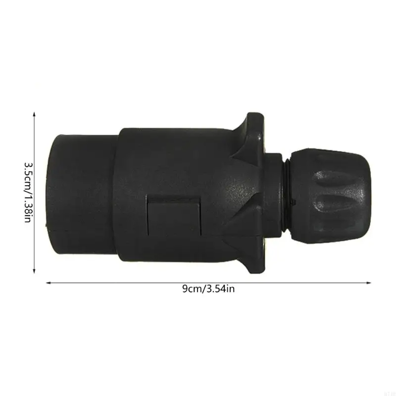 37JE European Car 7 Pin Plug Adapter Trailer Connector Towbar Plugs Towing 12V Socket Waterproof Adapter Connector