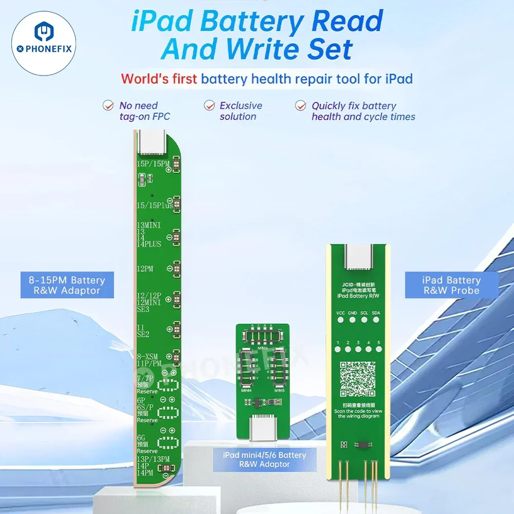 JC V1SE V1S Pro Battery Read and Write Battery Health Repair Board for iPad Pro 3-6 iPad Mini 5/6  iPhone 8-16PM Battery Repair - view 4
