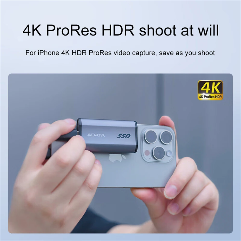 ADATA SE880 Type-C 3.2Gen2x2 قراءة السرعة حتى 2000 ميجابايت/ثانية الحالة الصلبة المحمولة عالية السرعة المحمولة SSD تبادل لاطلاق النار 4k خارجي لـ PS5 XBOX
