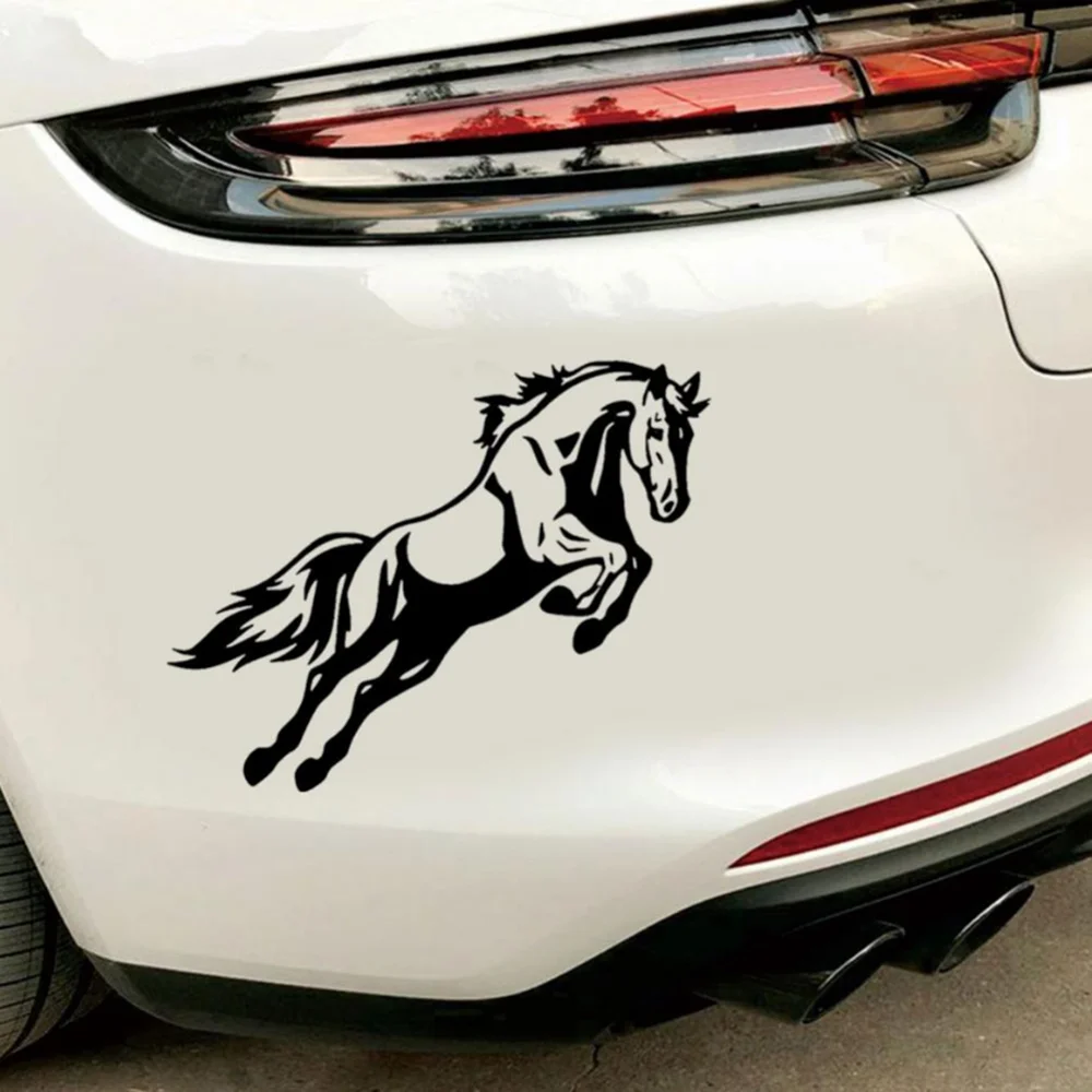 ملصق فينيل على شكل حصان الفروسية، ملصق حيواني لأجهزة الكمبيوتر المحمول لشاحنة SUV، ديكور خارجي تلقائي مقاوم للماء #3