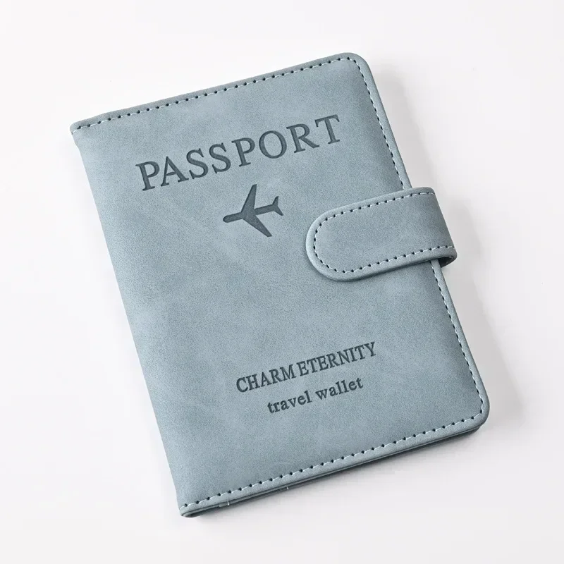 Leather Passport Cover Multi Card Slots ID Card Holder Document Cover Passport Holder Travel Wallet Ticket Clip Passport Covers