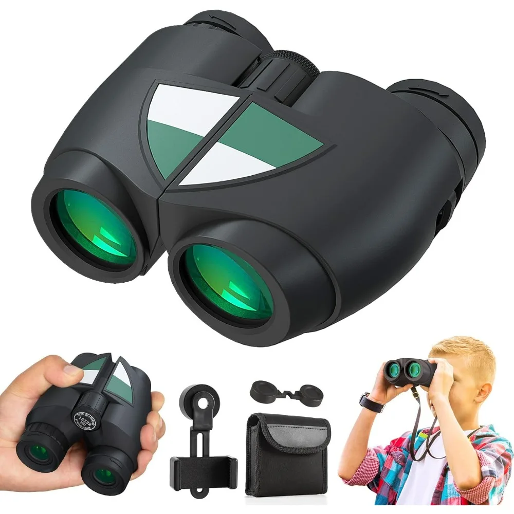 

15x32 Compact Binoculars for Adults and Kids, High Power Lightweight Small Binoculars with Phone Adapter, Bird Watching Travel.