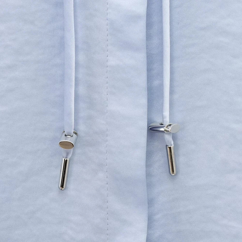 Haut ample à Texture de soie pour femmes, col rond, manches longues, avec chapeau et sangle, nouvelle mode automne/hiver