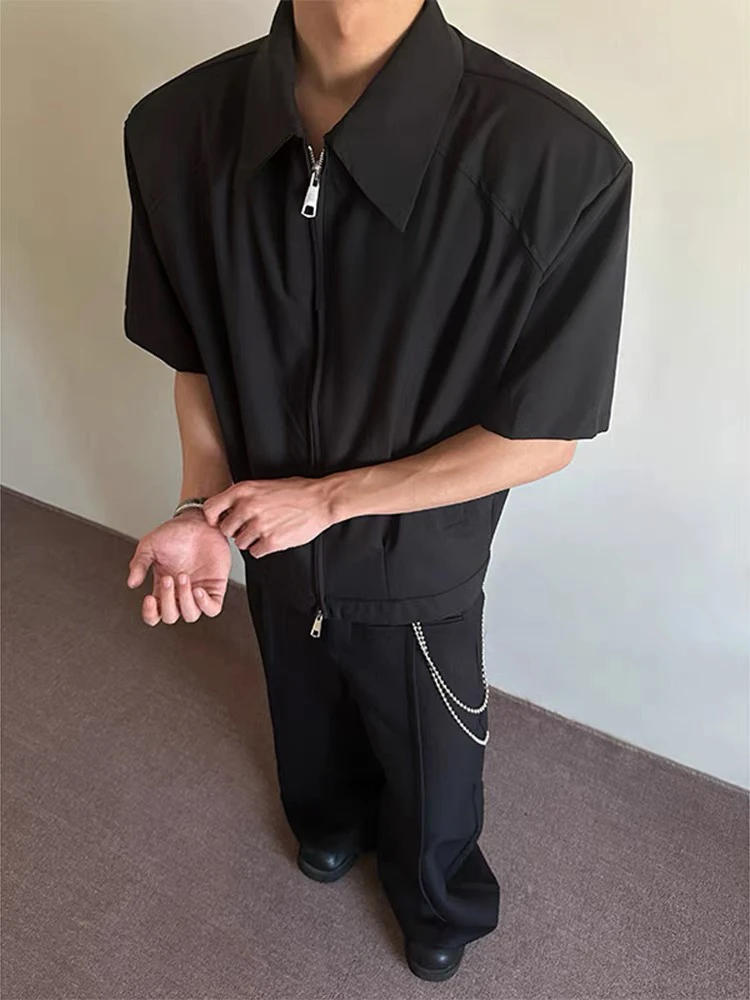 

Cleanfit Летняя мягкая оulder ort Sve Jaet Мужская верхняя одежда с воротником-стойкой и двойной молнией Повседневная свободная посадка