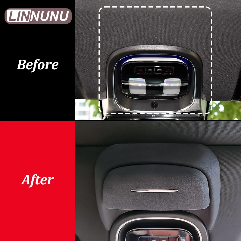 Linnunu Fit for Deepal S07 Car Accessories Car Glasses Case Car Roof Glasses Case Modification Accessories Multifunctional Sunglasses Case Clip Car