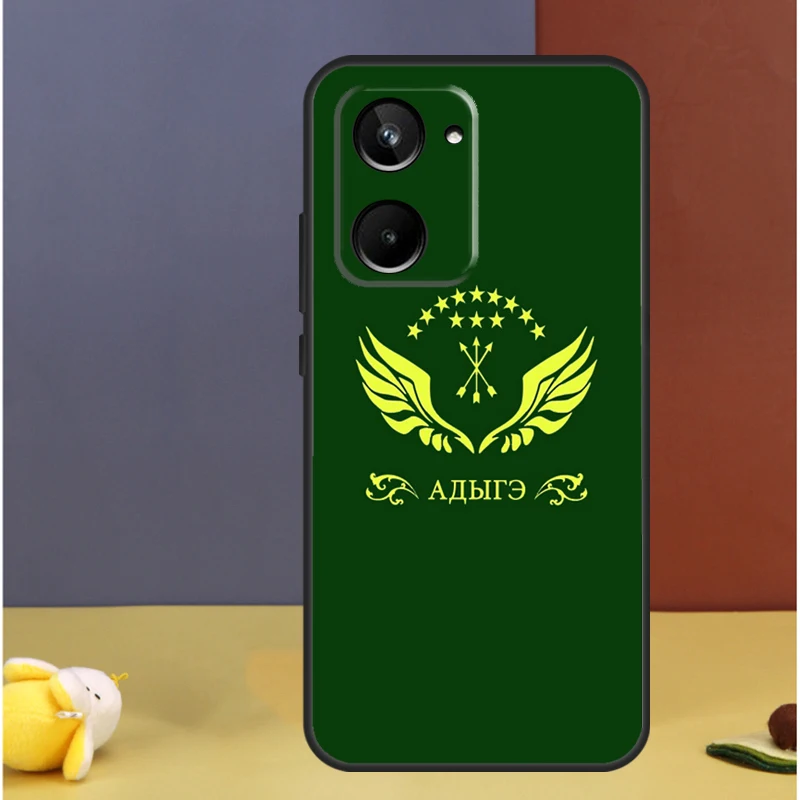 Adygea circassian flagge für realme c25s c21y c33 c55 c11 c15 c30 c53 c51 gt neo 5 gt3 gt5 9 10 11 12 pro plus fall