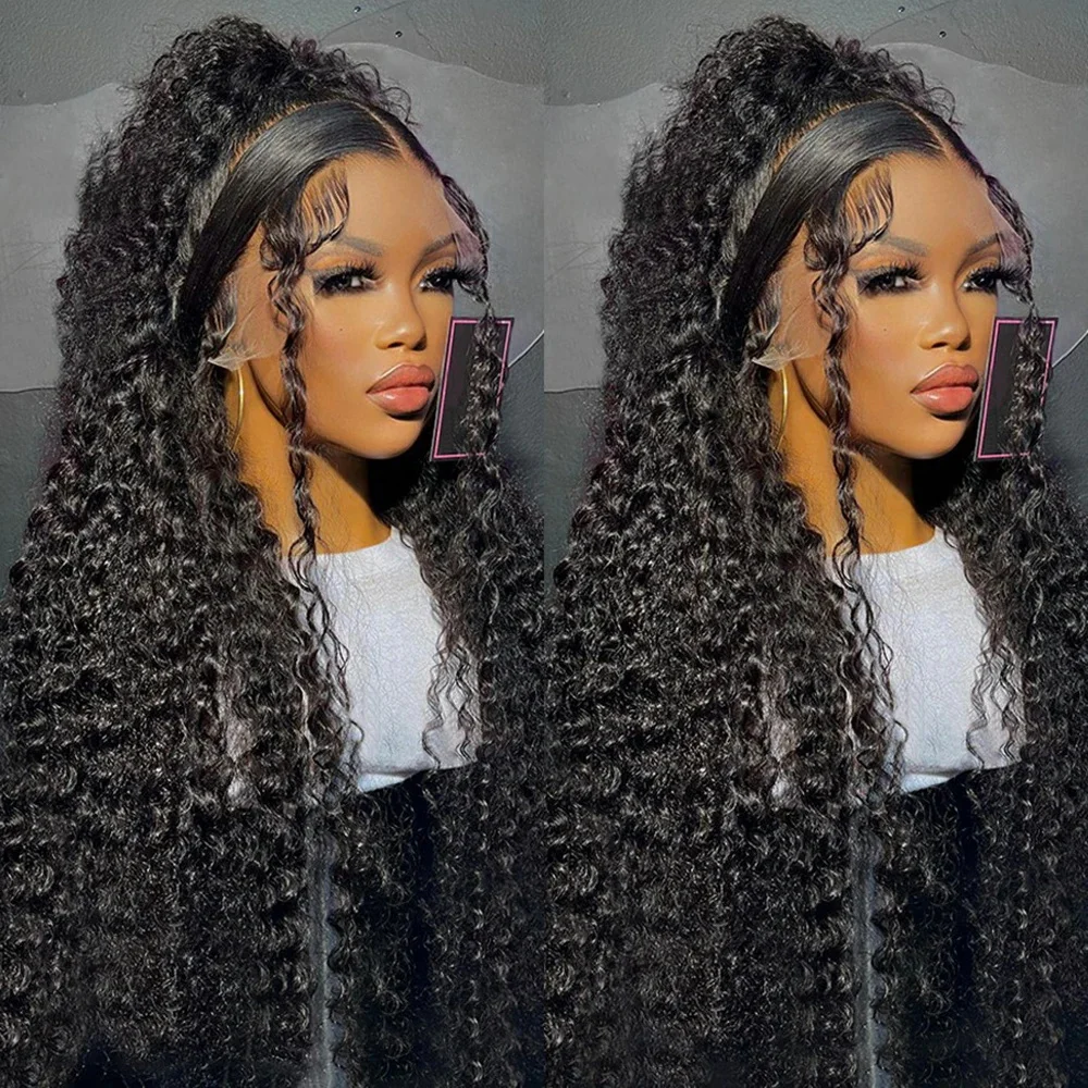 Nadine 13x6 Deep Wave Lace Front Human Hair Wigs For Women 36 40 Inch Brazilian Water Curly 13x4 Lace Wig Pre Plucked Baby Hair