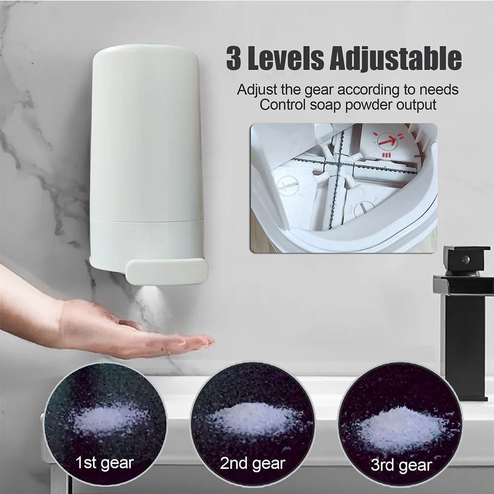 Portable Wall-mounted Soap Powder Grinder Box, Waterproof, 3-level, Adjustable, Bathroom, Hand Washing Tool