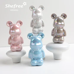 Violent Bear Cute Bear Cartoon animals Ceramic Drawer Furniture Knobs Children Cabinet Pulls Dresser Knob Cupboard Handle