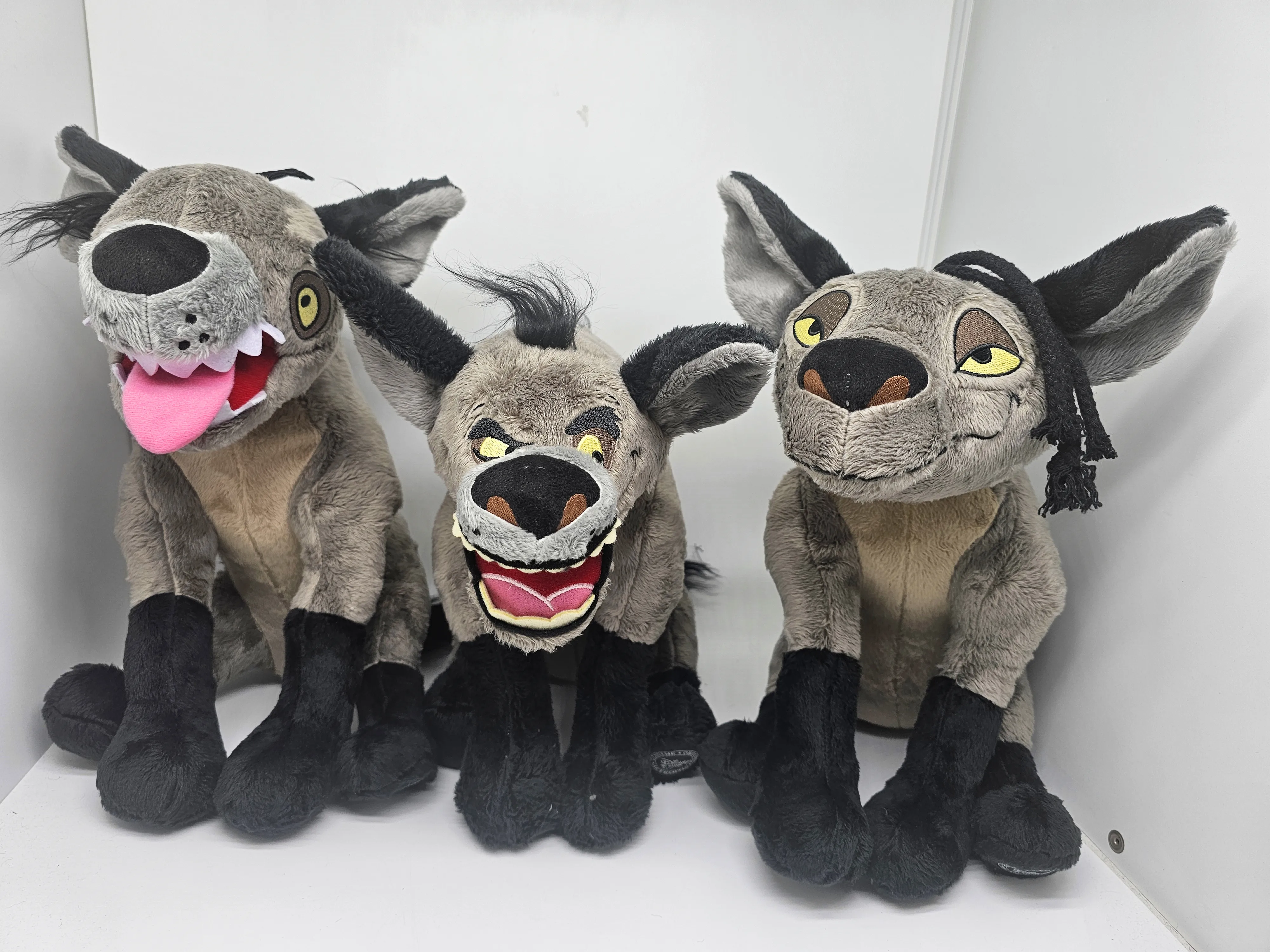 Jouets en peluche Disney Ed Villains Hyena Shenzi Roi Lion 14" Ensemble de 3