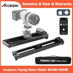 Accsoon Toprig S40 S60 Motorized Camera Slider App Wireless Control Carbon Fiber Dolly Rail Slider Support IME Lapse Photography