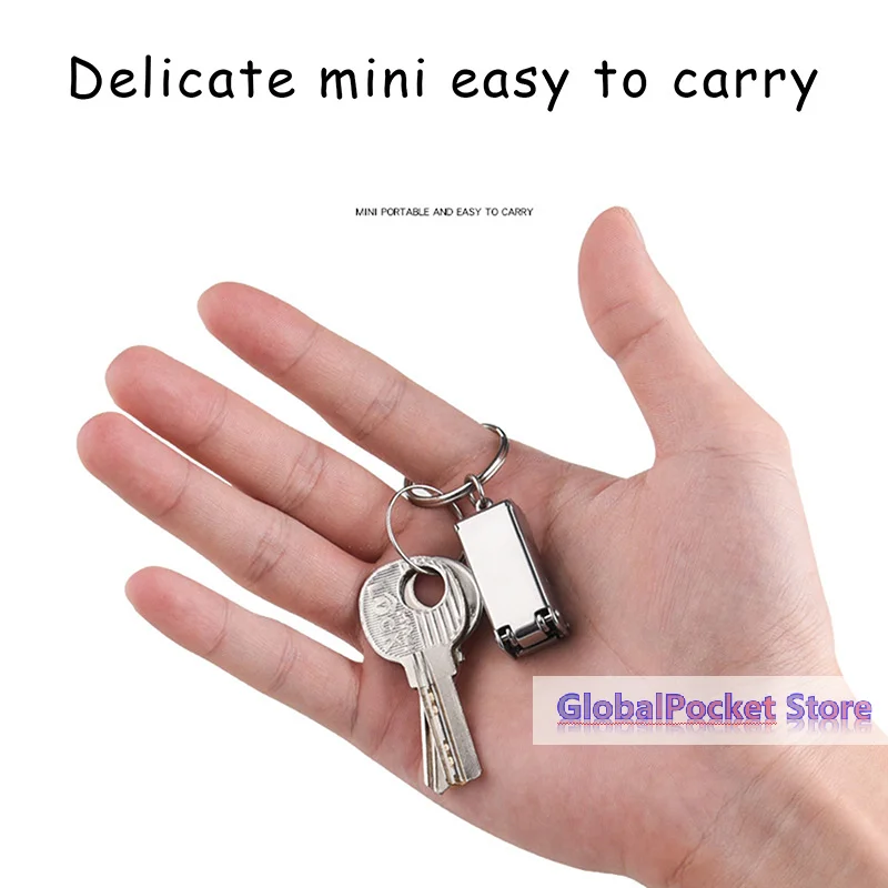 Stainless Steel Mini Folded Nail Clipper With Key Ring Handle Rotary Nail Clipper Nail Accessories And Tools Small Scissors