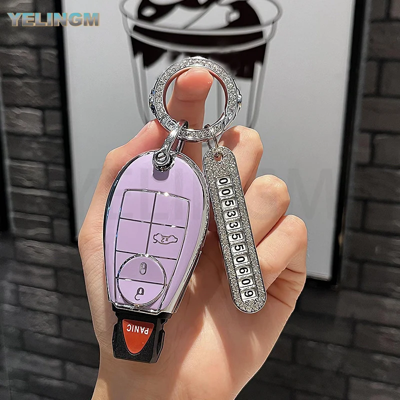 Coque de clé de voiture en TPU souple à 3 boutons pour Grand Caravan Challenger Charger Journey Ram 1500 Jeep Grand Cherokee