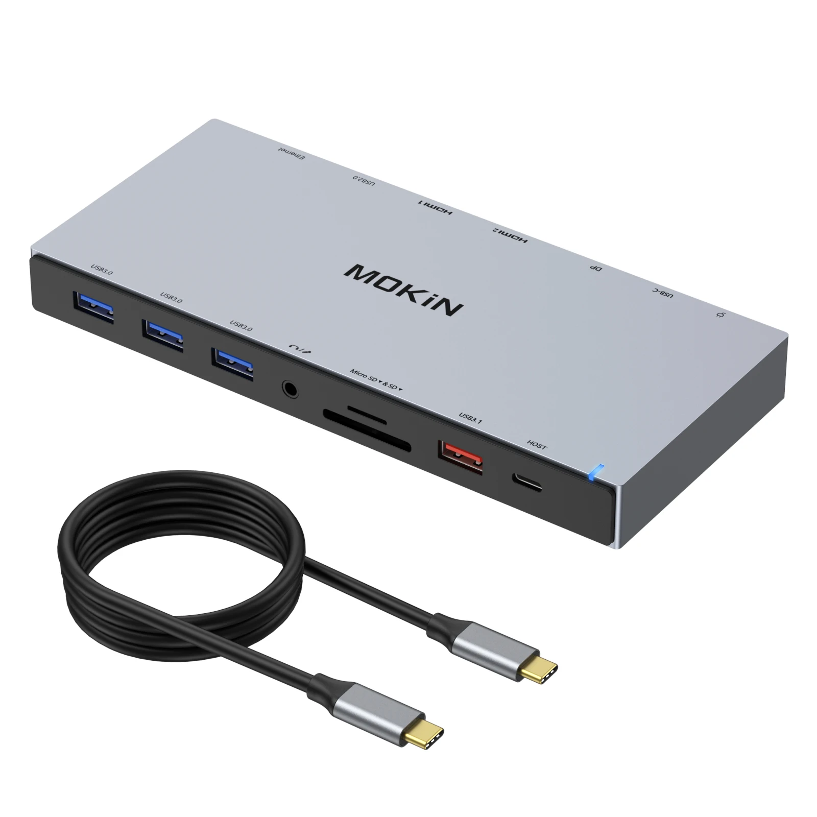 Station d'accueil double HDMI 3 moniteurs, Station d'accueil pour ordinateur portable MOTiN USB C avec 4K60Hz DP,USB 3.1, RJ45,SD/TF,PD 100W, pour Dell/HP Station d'accueil double HDMI 3 moniteurs, Station d'accueil pour ordinateur portable MOTiN USB C avec 4K60Hz DP,USB 3.1, RJ45,SD/TF,PD 100W, pour Dell/HP