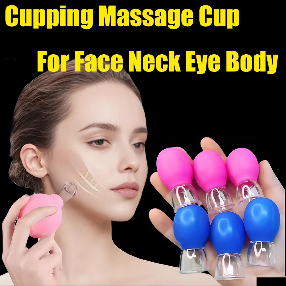 

20~5Pcs Silicone Cupping Massage Cup For Body Face Neck Eye Massager Vacuum Tank Body Facial Care, Anti-aging Beauty Tool