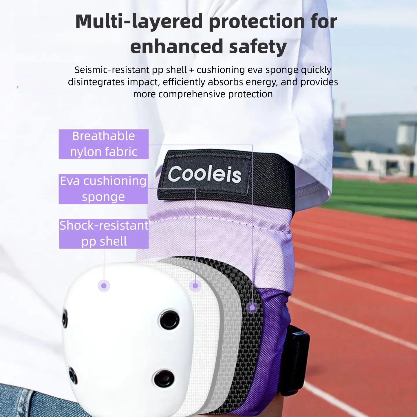 6Pcs Protective Gear Set Knee Elbow Wrist Guards for Kids Adults Skateboarding Roller Skating Longboarding Surf Skate Scooter