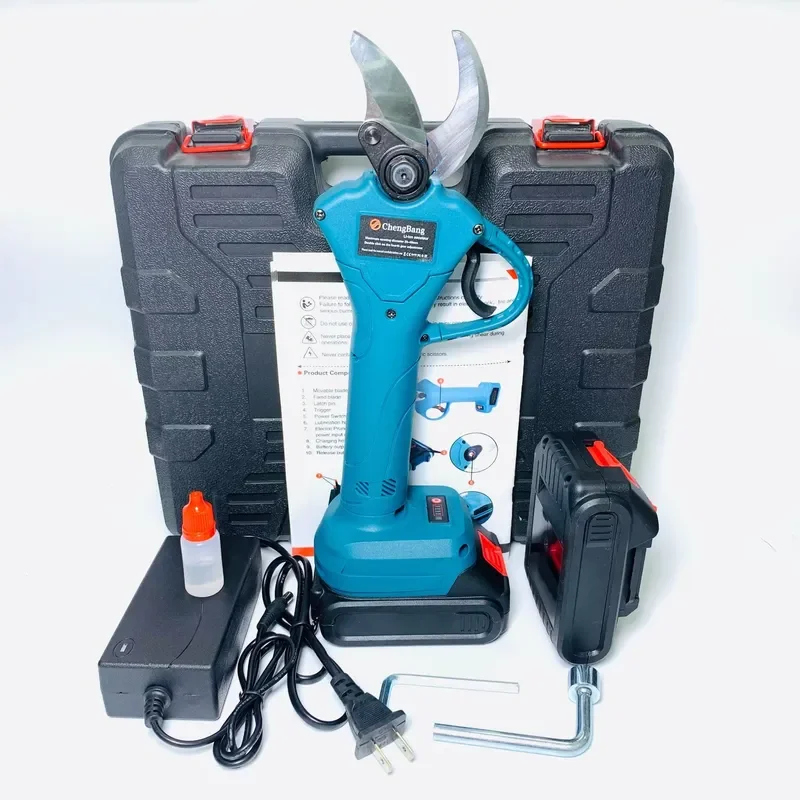 Garden Power Tools 35mm Brushless Lithium Electric Tree Pruning Shears Cordless Coarse Branch Pruning Machine Portable Fruit