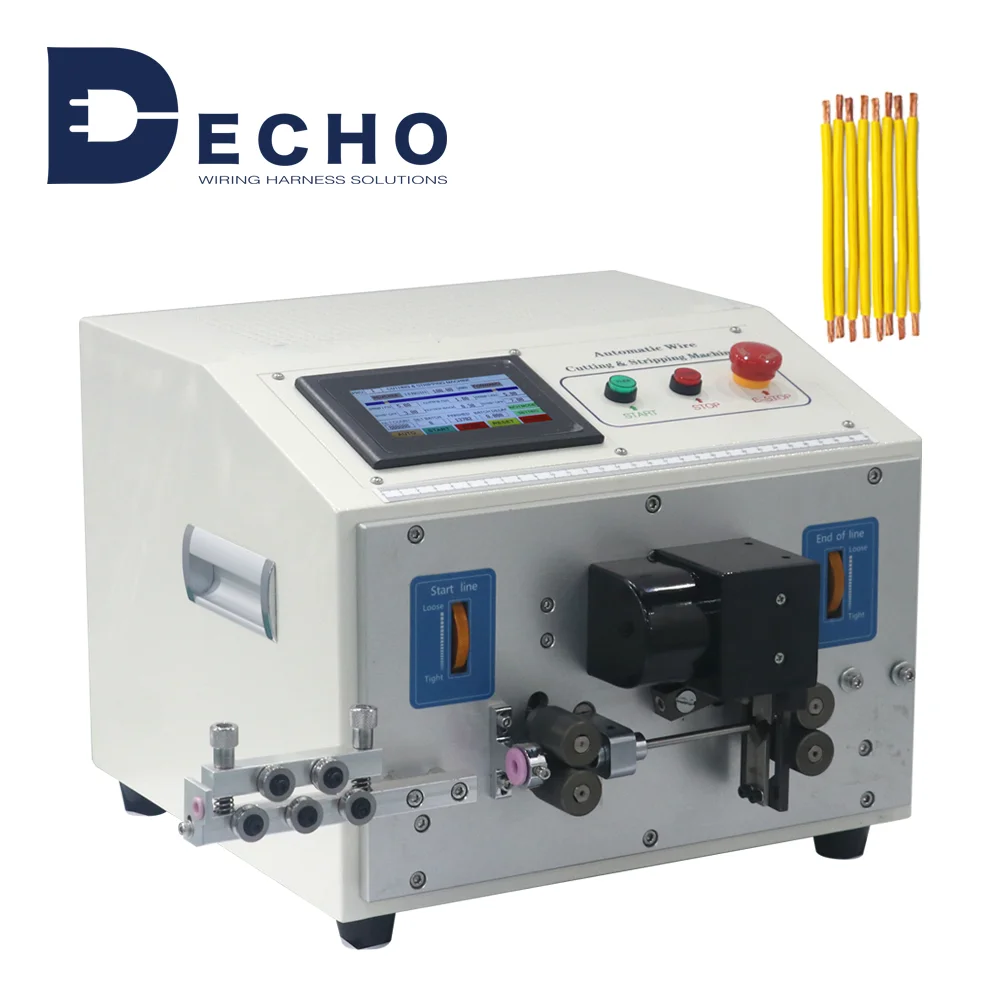 DECHO DE-S300 2000-4500 Pcs/H Automatic Cable Cutting And Stripping Machine Suitable For 0.1-4mm2 Wire With High Speed Blades