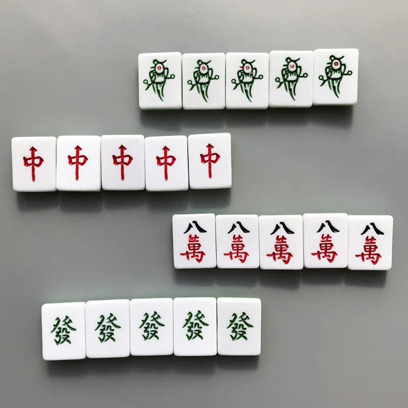 Refrigerator Magnet Creative Simulated Chinese Mahjong Magnetic Sticker Fridge Magnet Home Decoration Games Gifts Good Fortune