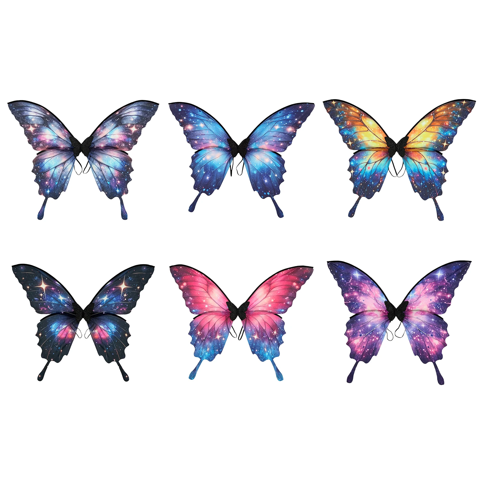 Women Men Butterfly Wings Festival Party Performance Props for Halloween Cosplay Masquerade Fancy Ball