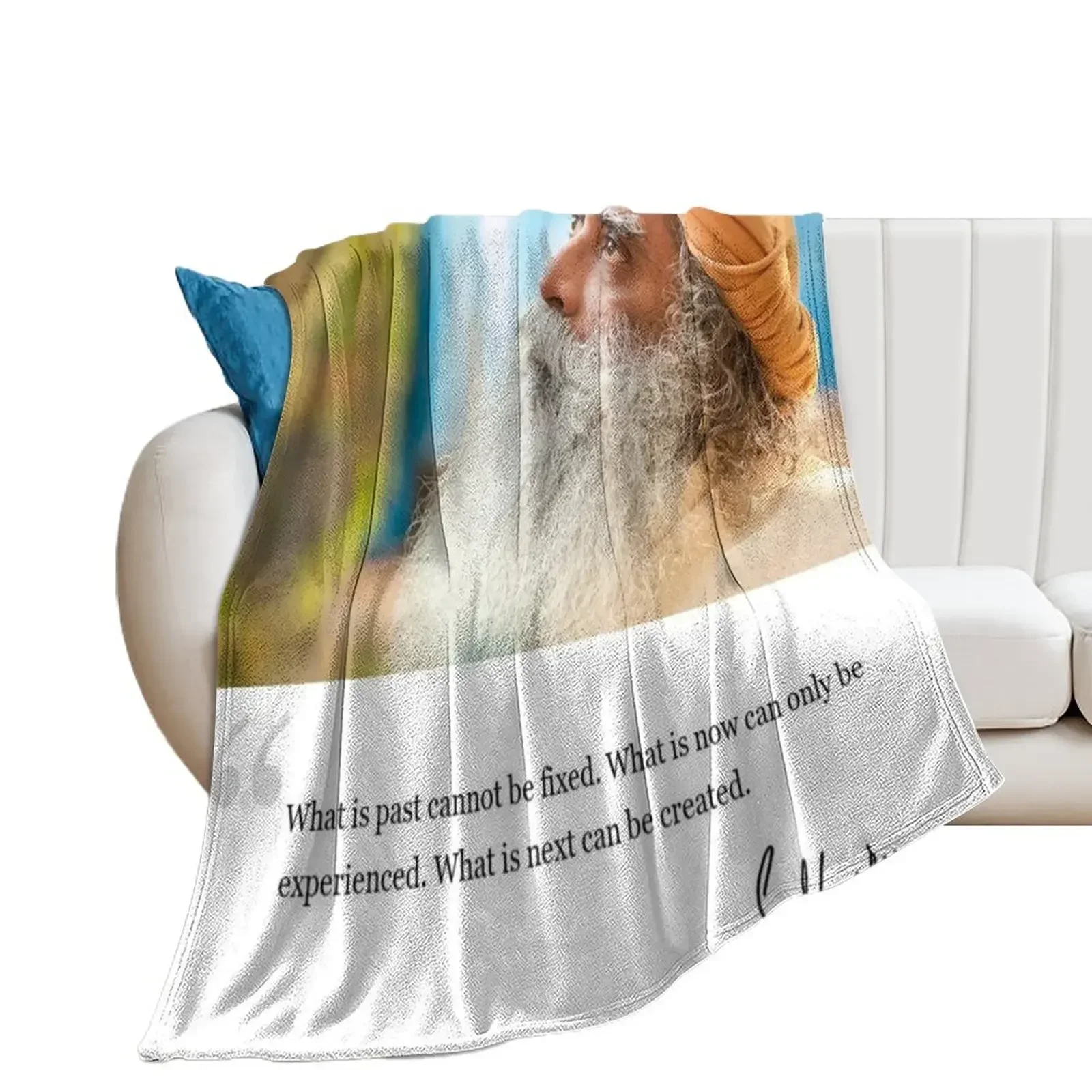 Create Your Future Sadhguru Throw Blanket heavy to sleep Plush Luxury warm winter Blankets