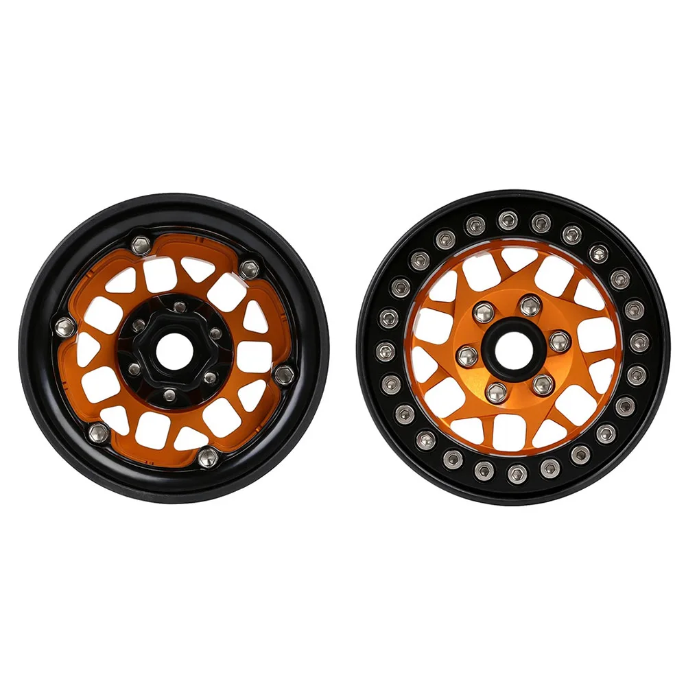 Aluminium Velg Beadlock 2.2in Velgen Hub 4 stuks Vervanging voor TRAX4 SCX10 90046 AXI03007 RedCat Gen8 1/10