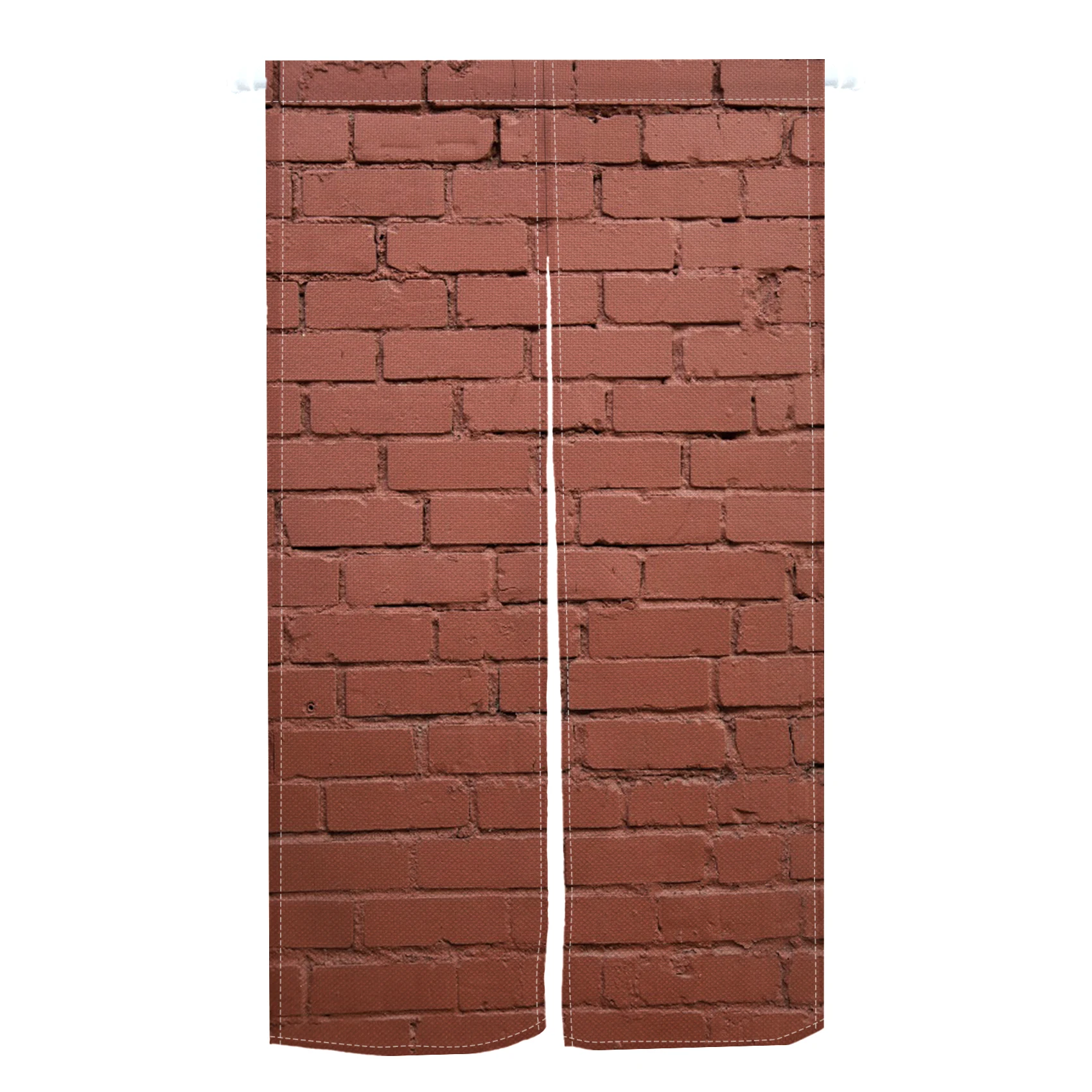 Brick Wall 9 3/4 King Magic Print Polyester Door Curtain Kitchen Bedroom Bathroom Corridor Partition Half Curtain Decoration