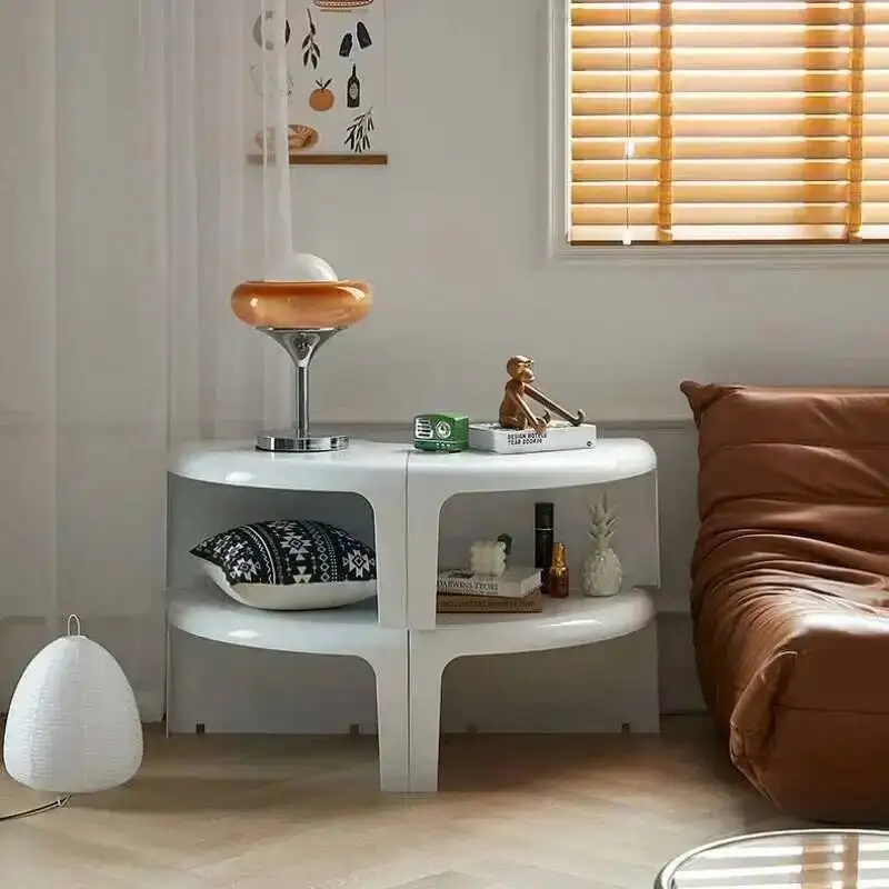 

Creative Nordic Circular Coffee Table Modern Design Small Elegant Plastic Coffee Table Living Room Bedroom Mesas Home Furniture