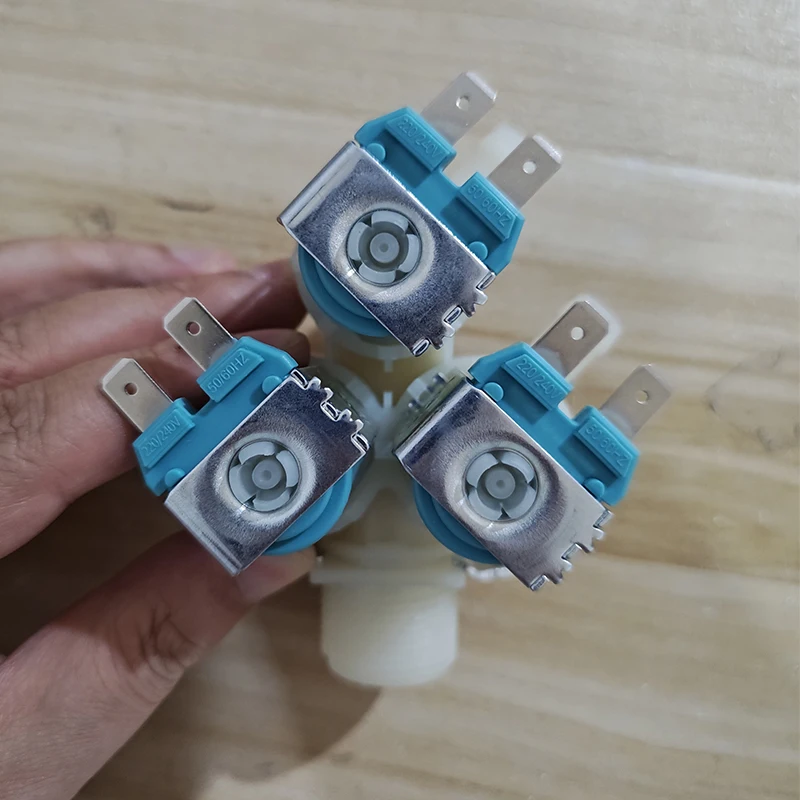 2PCS One Inlet and Three Outlet Parallel Water Inlet Solenoid Valve for Washing Machines