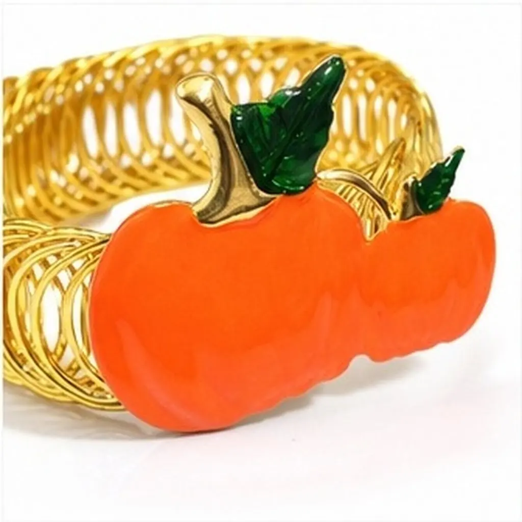 2Pcs Pumpkin Curtain Tieback Metal Thanksgiving Theme Decorative Holdback Reliable Fastener Curtain Buckle for Home Decor