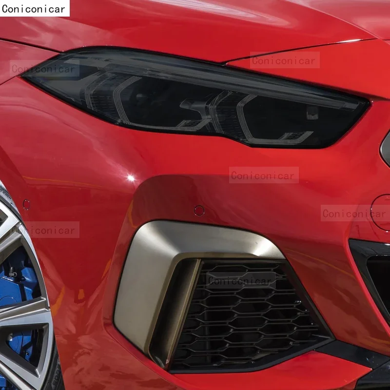 لسيارات BMW 2 Series F44 Gran Coupe M235i مصباح السيارة الأمامي الشفاف المدخن الأسود الغطاء الواقي فيلم ملصق من البولي يوريثان ملحقات PPF