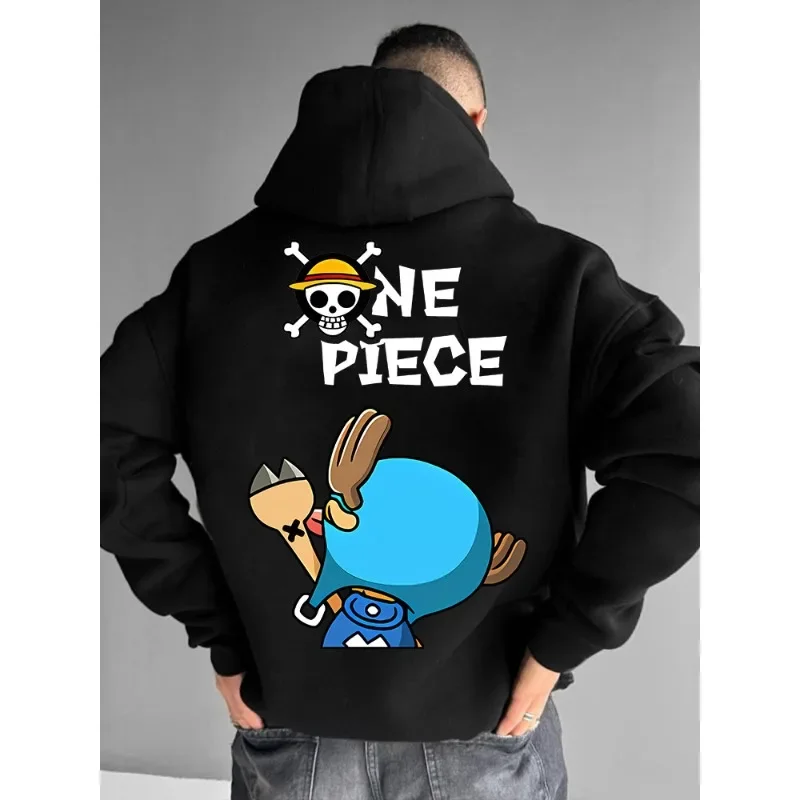 

ONE PIECE Luffy Printed Hooded Sweater for Men and Women 2025 New Autumn and Winter Loose Large Size Bottoming Shirt Top