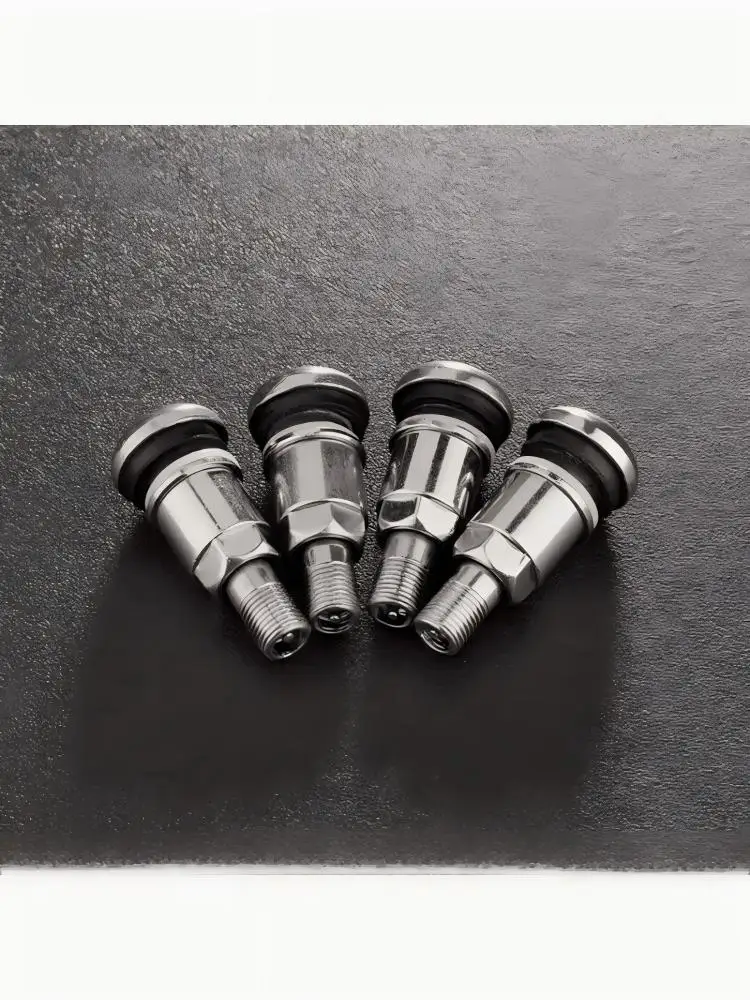 Tiges métalliques durables, 4 pièces, valves métalliques de qualité, accessoires robustes en acier inoxydable pour véhicules et motos